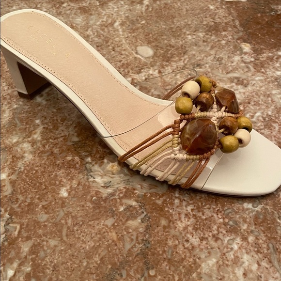 CECELIA NEW YORK Shoes - NTN Cecelia New York Anna Belle Beaded Block Heel Sandal